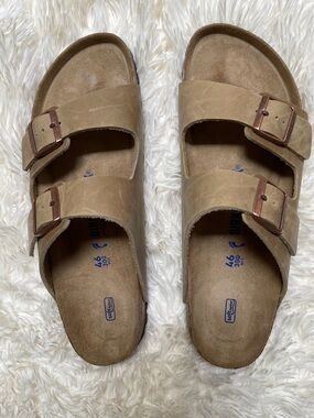 Birkenstock Two-Strap Sandals in Beige